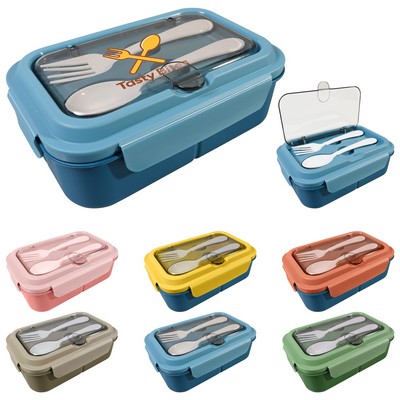 3-Compartment Bento Box W/ Utensils