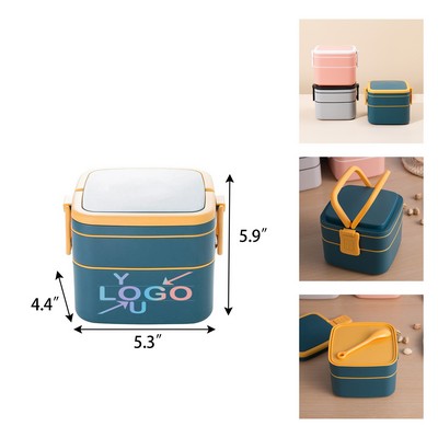 Square Dual-Layer Lunch Box