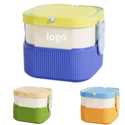 Plastic Double Layer Lunch Box