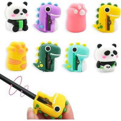 Creative Cartoon Cute Pencil Silicone Sharpener for Kids