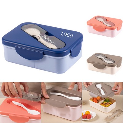 Plastic Lunch Box with Utensils